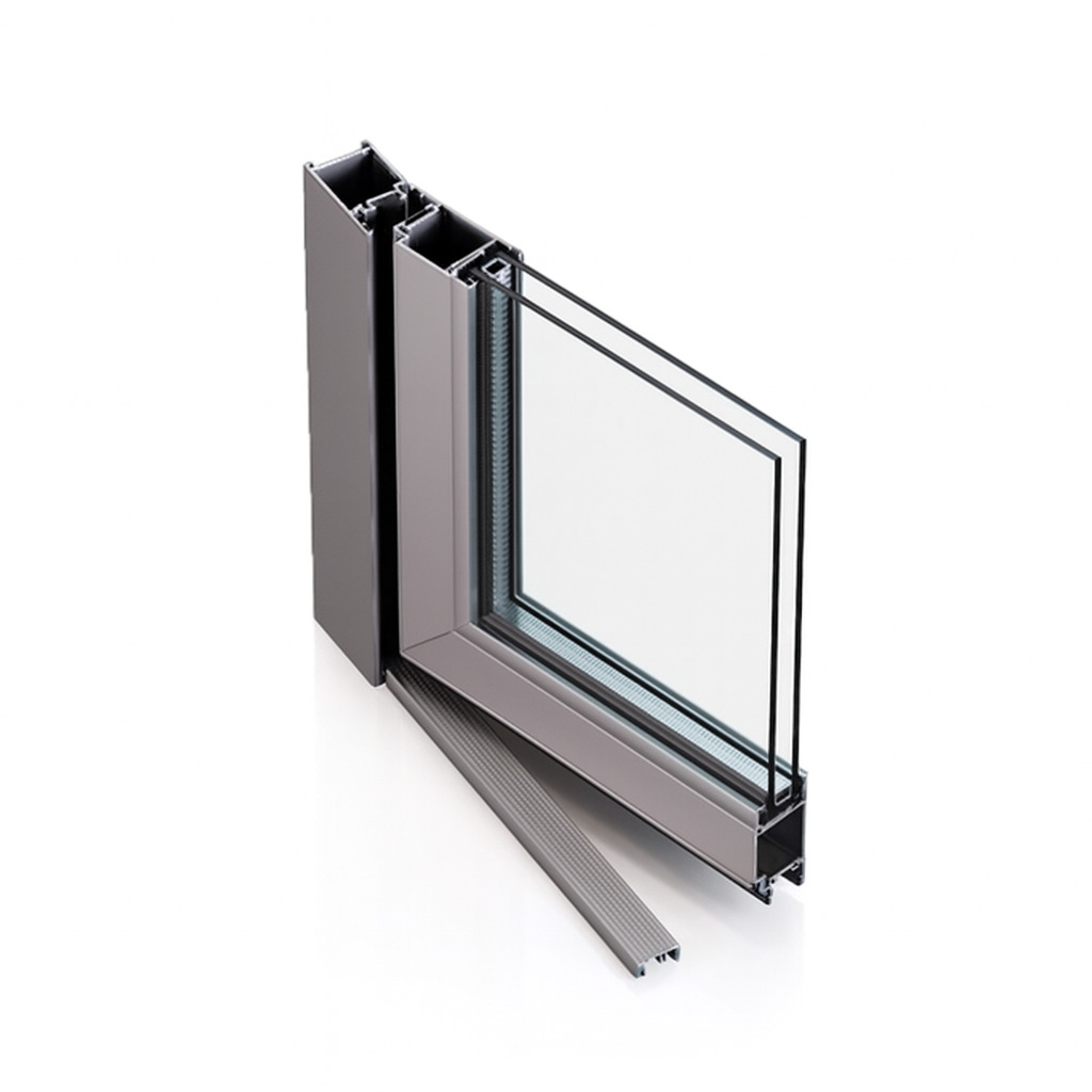 Алюминиевый дверной профиль 40 мм — 1 камера, для внутренних помещений